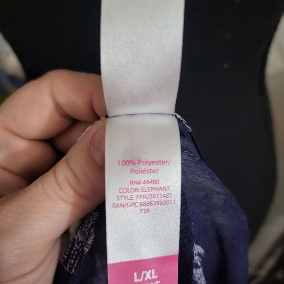 Navy Cardigan bathing suit coverup- L/XL - Picture 6 of 8